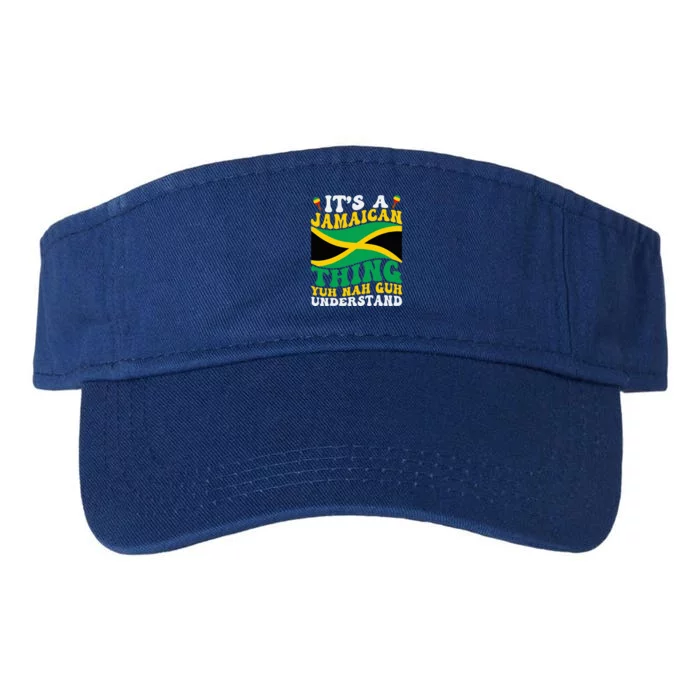 Its A Jamaican Thing Yuh Nah Guh Understand Valucap Bio-Washed Visor