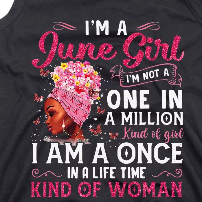 I'm A June Afro Black Wo Queen Gemini Cancer Bday Tank Top