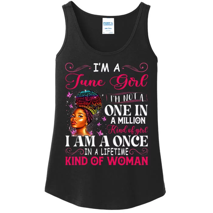 I'm A June Birthday African American Black Wo Ladies Essential Tank