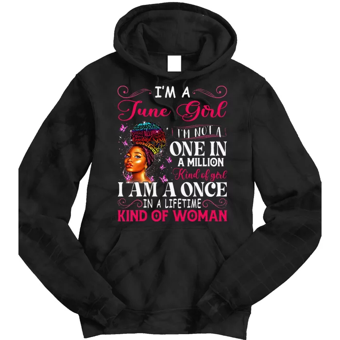 I'm A June Birthday African American Black Wo Tie Dye Hoodie