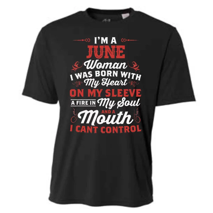 I'm A June Wo Queen Born In June Cooling Performance Crew T-Shirt