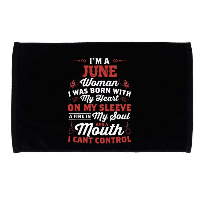 I'm A June Wo Queen Born In June Microfiber Hand Towel