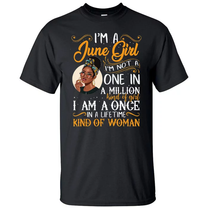 I'm A June Black Wo Gemini Tall T-Shirt