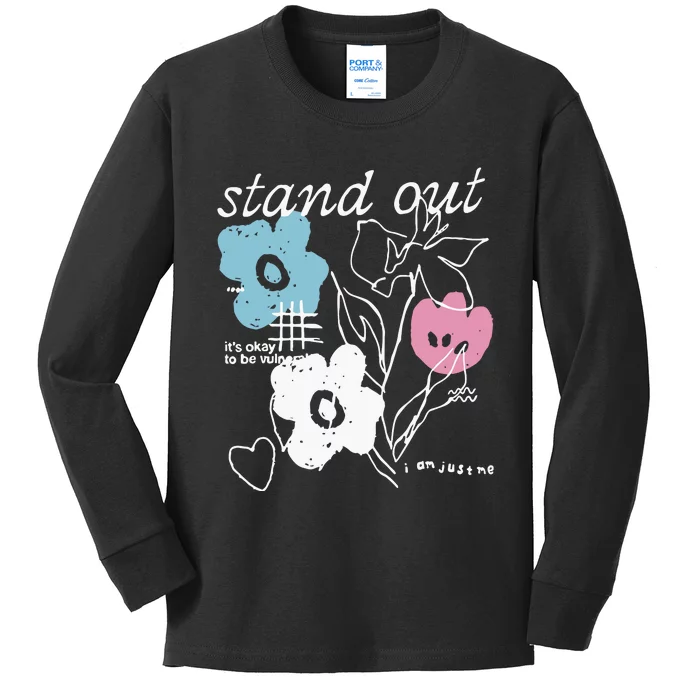 I Am Just Me Stand Out Kids Long Sleeve Shirt