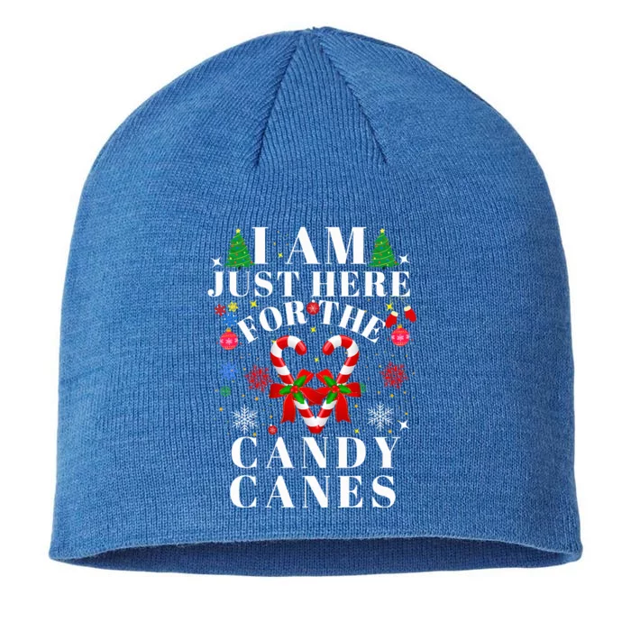 I Am Just Here For The Candy Canes 8 1/2in Sustainable Knit Beanie