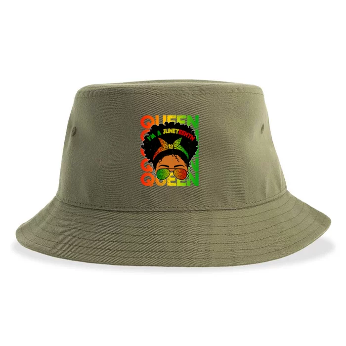 I'm A Juneteenth Queen Black Magic Black History Month Gift Sustainable Bucket Hat