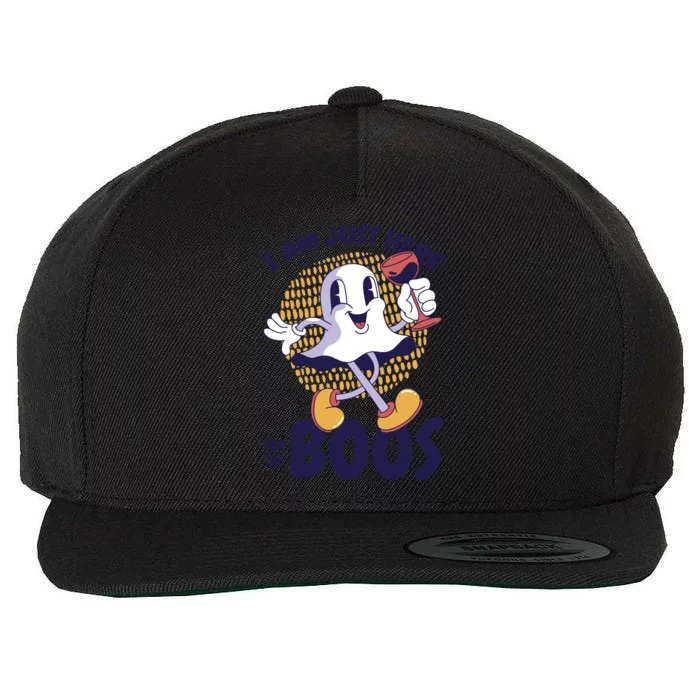 I Am Just Here For The Boos Ghost Wool Snapback Cap