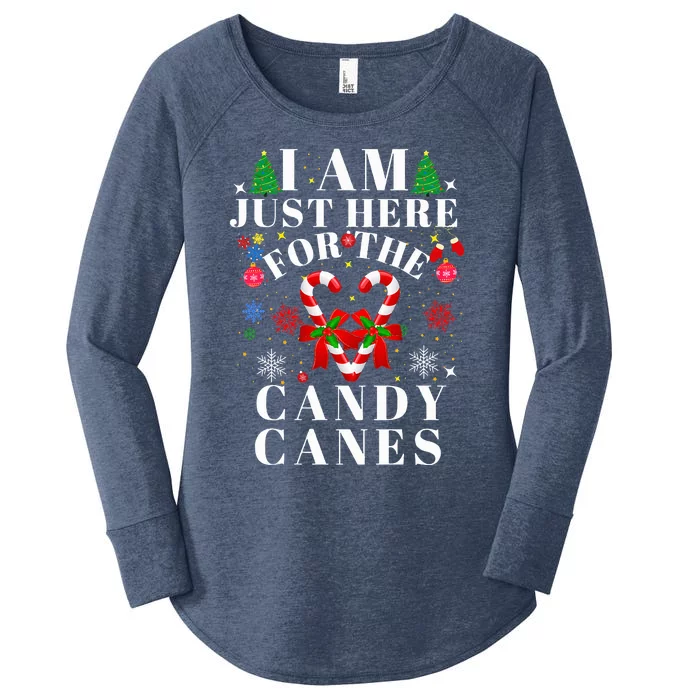 I Am Just Here For The Candy Canes Women's Perfect Tri Tunic Long Sleeve Shirt