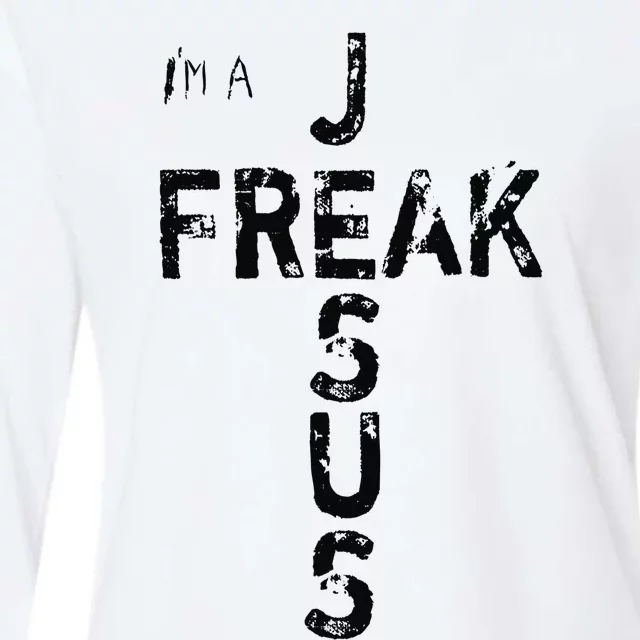 I'm A JESUS FREAK - Faith, God, Cross, Christian - Jesus 4m3 Womens Cotton Relaxed Long Sleeve T-Shirt