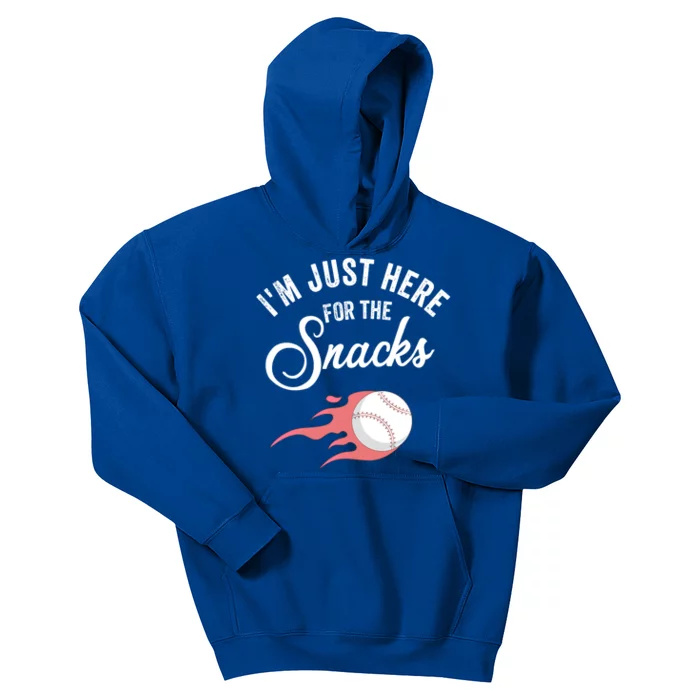 I Am Just Here For The Snacks Football Soccer Baseball Fan Gift Kids Hoodie