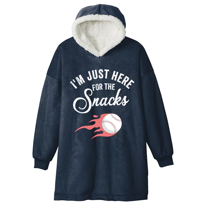 I Am Just Here For The Snacks Football Soccer Baseball Fan Gift Hooded Wearable Blanket