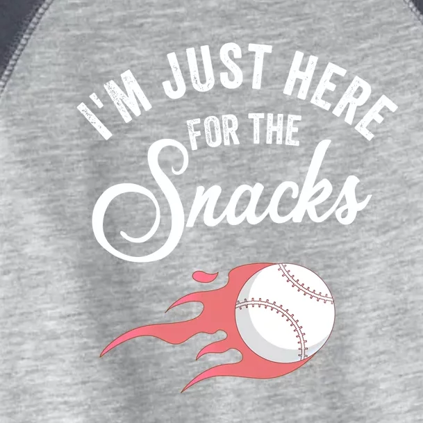 I Am Just Here For The Snacks Football Soccer Baseball Fan Gift Toddler Fine Jersey T-Shirt