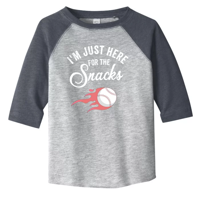 I Am Just Here For The Snacks Football Soccer Baseball Fan Gift Toddler Fine Jersey T-Shirt