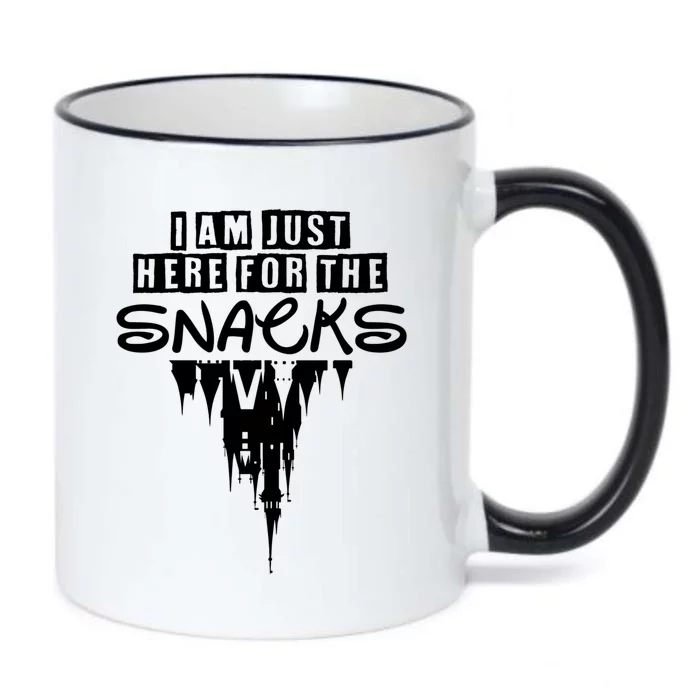 I Am Just Here For The Snacks Gift Black Color Changing Mug