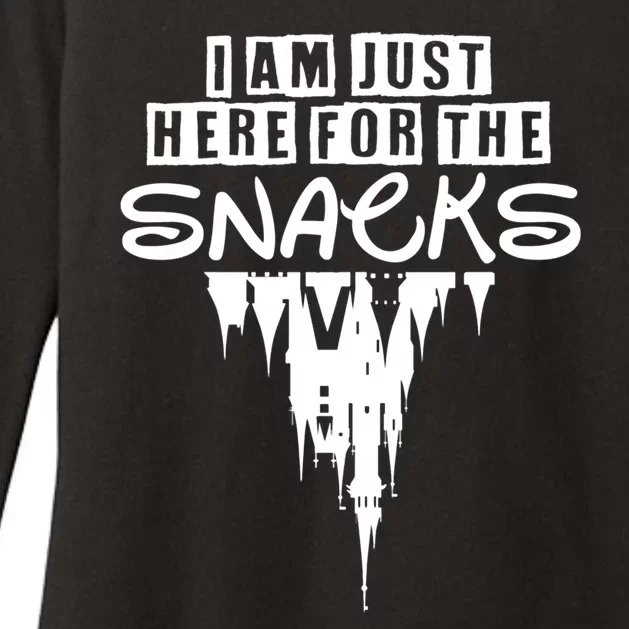 I Am Just Here For The Snacks Gift Womens CVC Long Sleeve Shirt