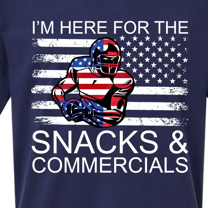 I Am Just Here For The Snacks And Commercials Gift Sueded Cloud Jersey T-Shirt