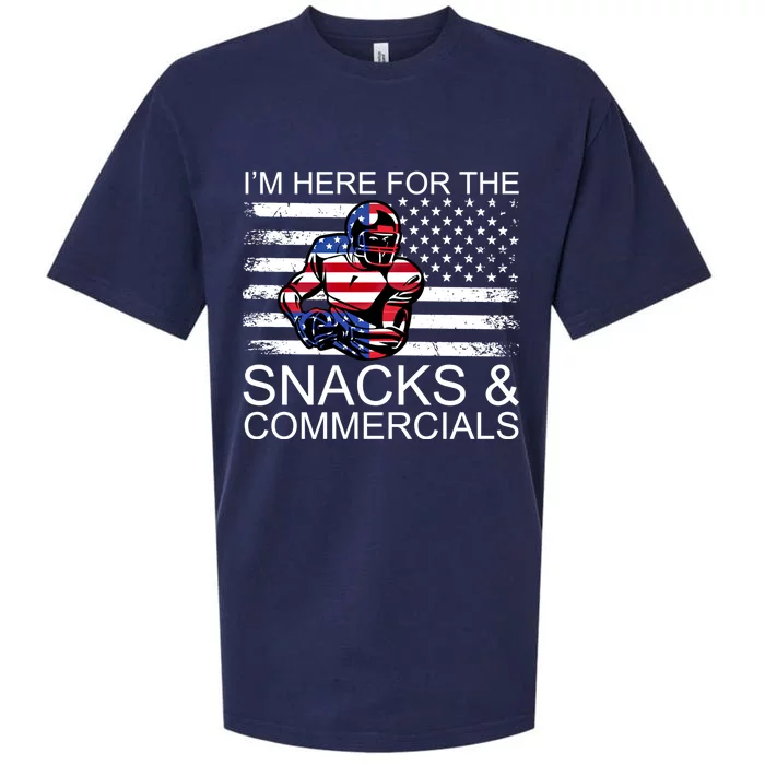 I Am Just Here For The Snacks And Commercials Gift Sueded Cloud Jersey T-Shirt