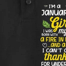 I'm A January Sunflower Queen Born In January Dry Zone Grid Performance Polo