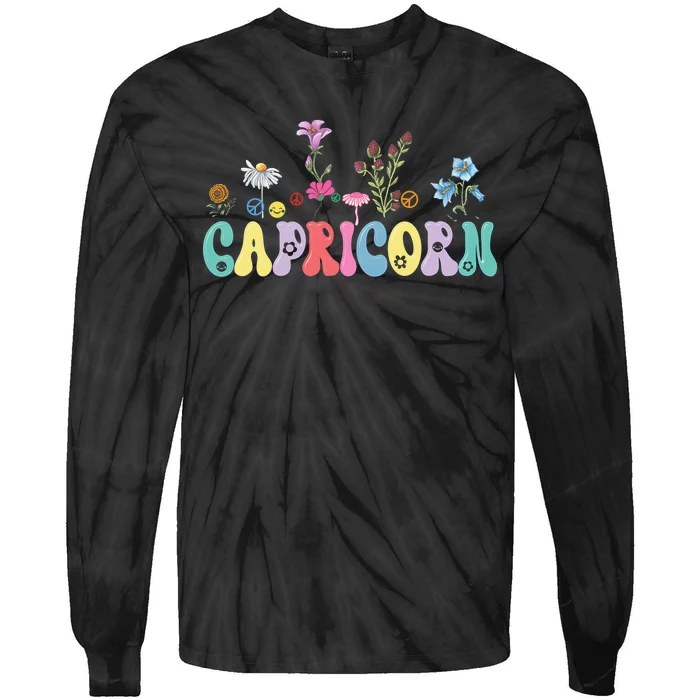 I'm A January  Black  Capricorn Birthday Gifts Tie-Dye Long Sleeve Shirt