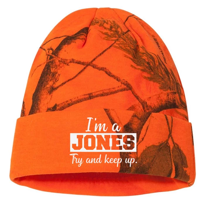 IM A Jones. Try And Keep Up. Funny Jones Kati - 12in Camo Beanie