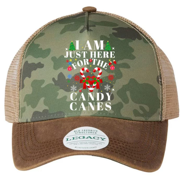 I Am Just Here For The Candy Canes christmas Legacy Tie Dye Trucker Hat