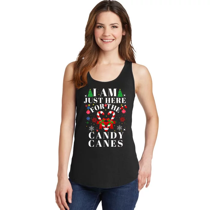 I Am Just Here For The Candy Canes christmas Ladies Essential Tank