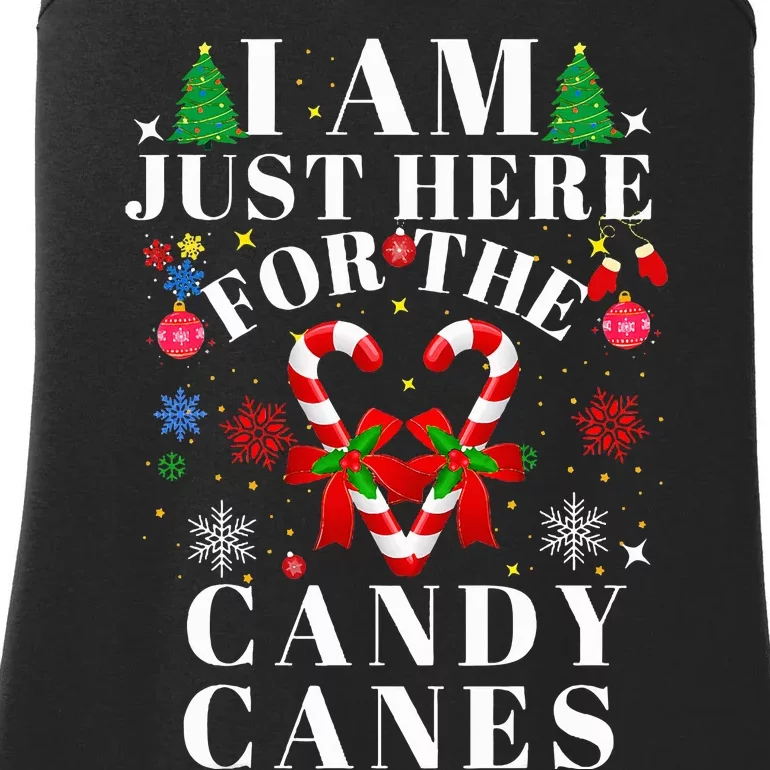 I Am Just Here For The Candy Canes christmas Ladies Essential Tank