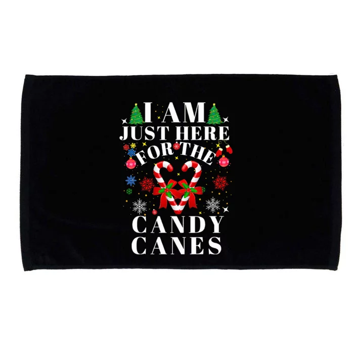 I Am Just Here For The Candy Canes christmas Microfiber Hand Towel