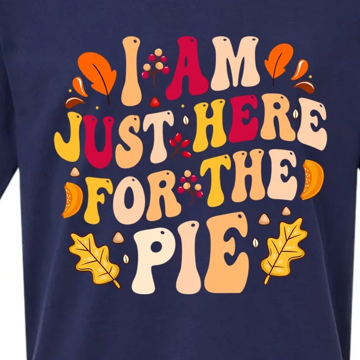 I Am Just Here For The Pie Cute Gift Sueded Cloud Jersey T-Shirt