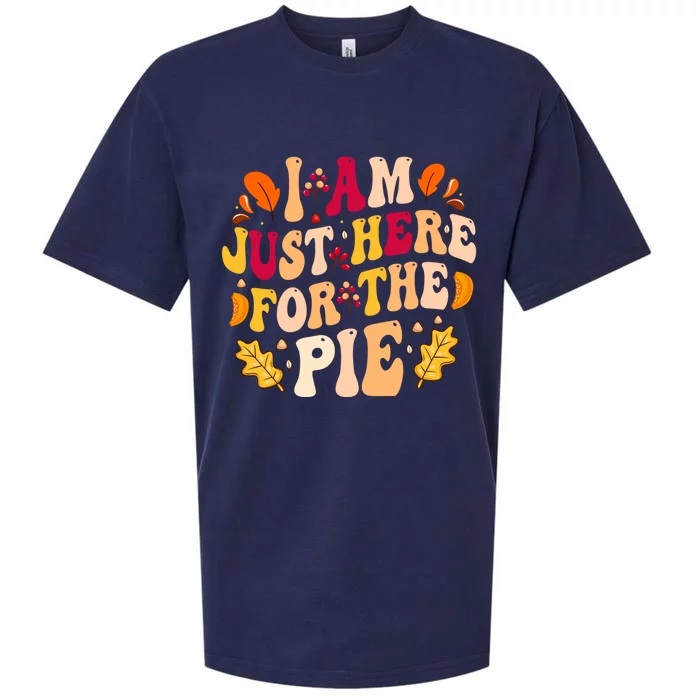 I Am Just Here For The Pie Cute Gift Sueded Cloud Jersey T-Shirt