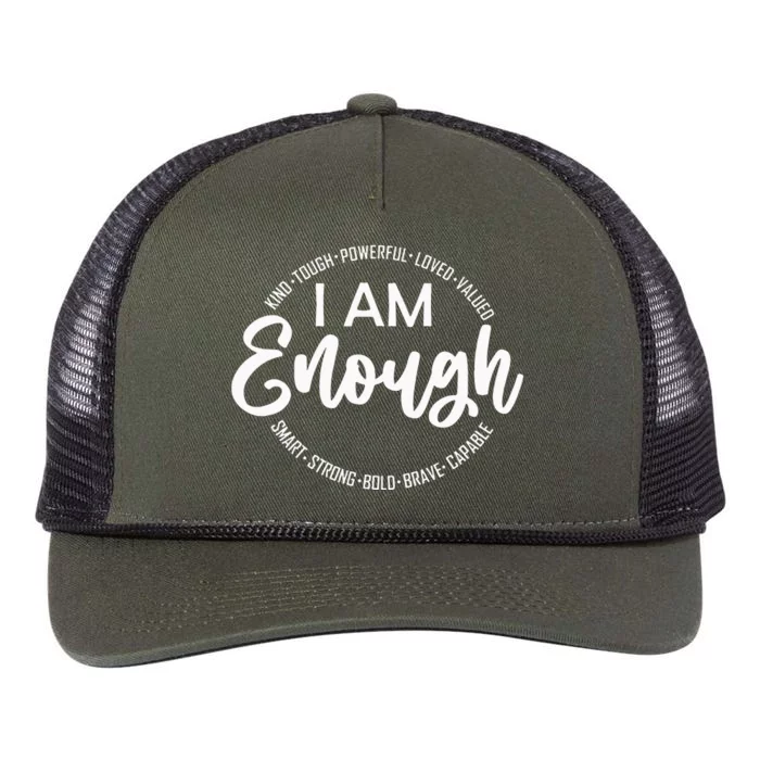 I Am Kind Enough Loved Inspirational Motivational Retro Rope Trucker Hat Cap