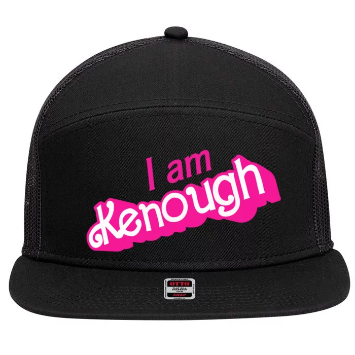 I Am Kenough 7 Panel Mesh Trucker Snapback Hat