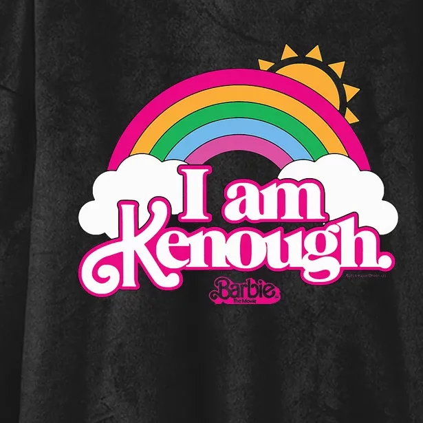 I Am Kenough Rainbow Clouds Hooded Wearable Blanket