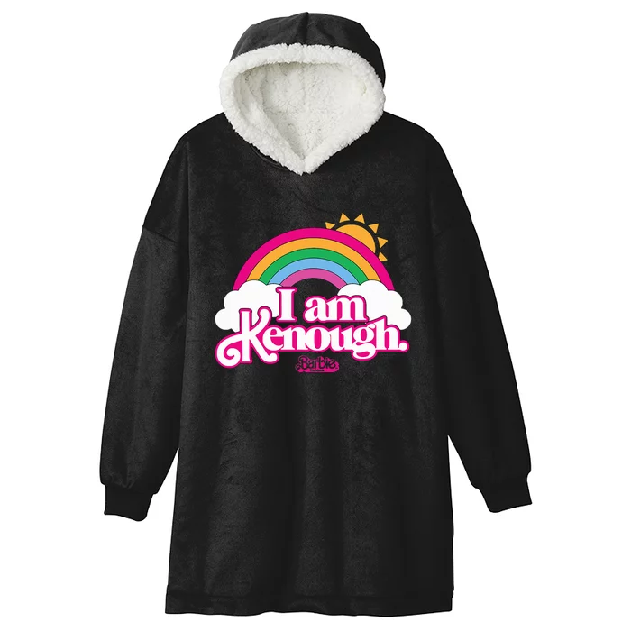 I Am Kenough Rainbow Clouds Hooded Wearable Blanket