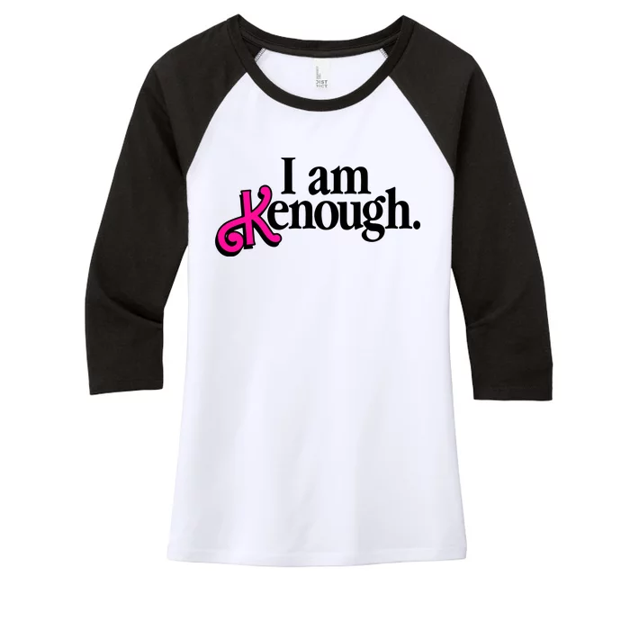 I Am Kenough Enough Women's Tri-Blend 3/4-Sleeve Raglan Shirt