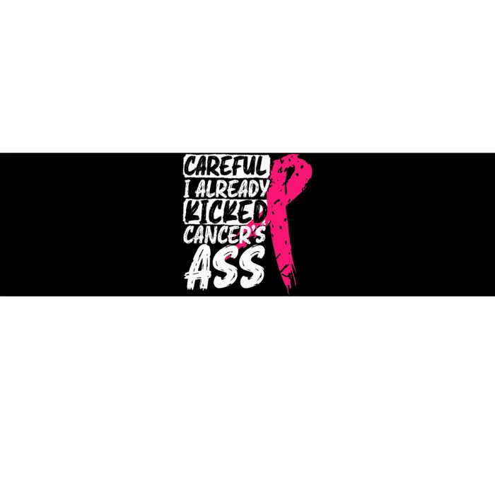 I Already Kicked CancerS Ass Breast Cancer Survivor Bumper Sticker