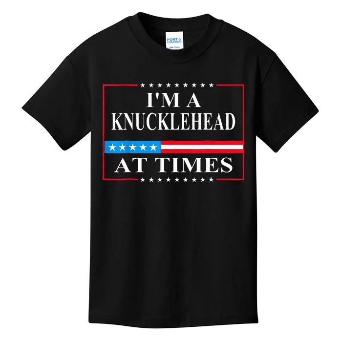 IM A Knucklehead At Times Tim Walz Quote Harris Waltz 2024 Kids T-Shirt