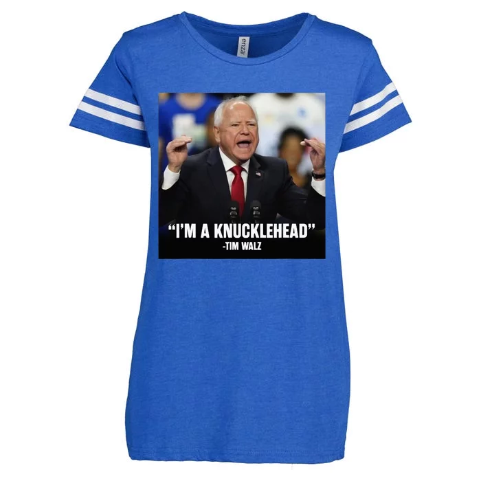 I’M A Knucklehead At Times Enza Ladies Jersey Football T-Shirt