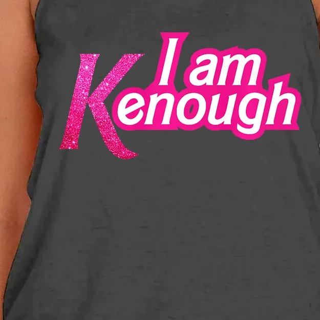 I Am K Enough Funny Kenenough Women's Knotted Racerback Tank