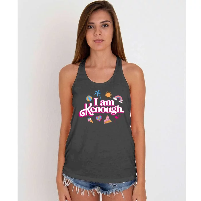 I Am Kenough Women's Knotted Racerback Tank