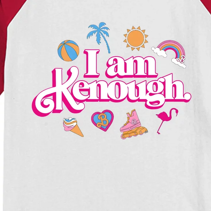 I Am Kenough Kids Colorblock Raglan Jersey