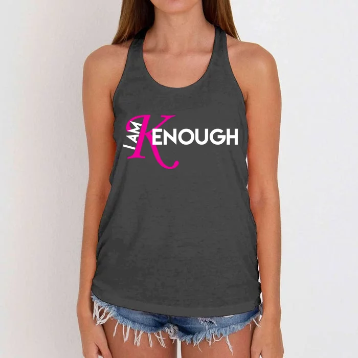 I Am Kenough Enough Movie Quote Women's Knotted Racerback Tank