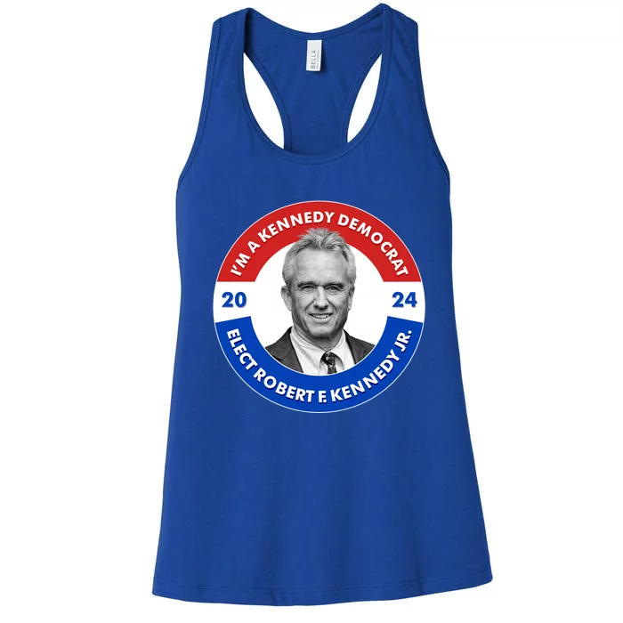 Im A Kennedy Democrat Elect Robert F Kennedy Jr For President Emblem Button Women's Racerback Tank