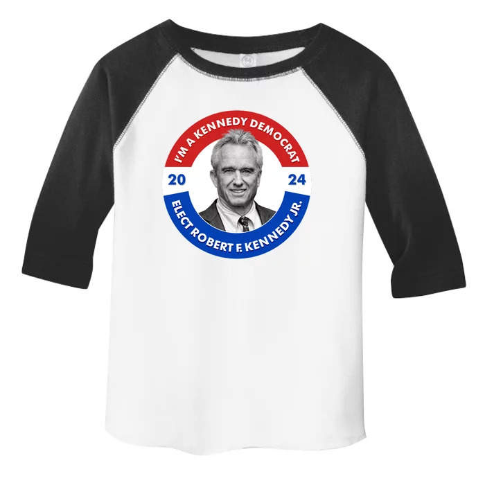 Im A Kennedy Democrat Elect Robert F Kennedy Jr For President Emblem Button Toddler Fine Jersey T-Shirt