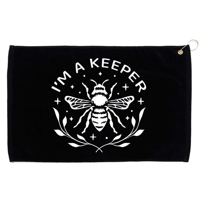 IM A Keeper Beekeeper Funny Grommeted Golf Towel