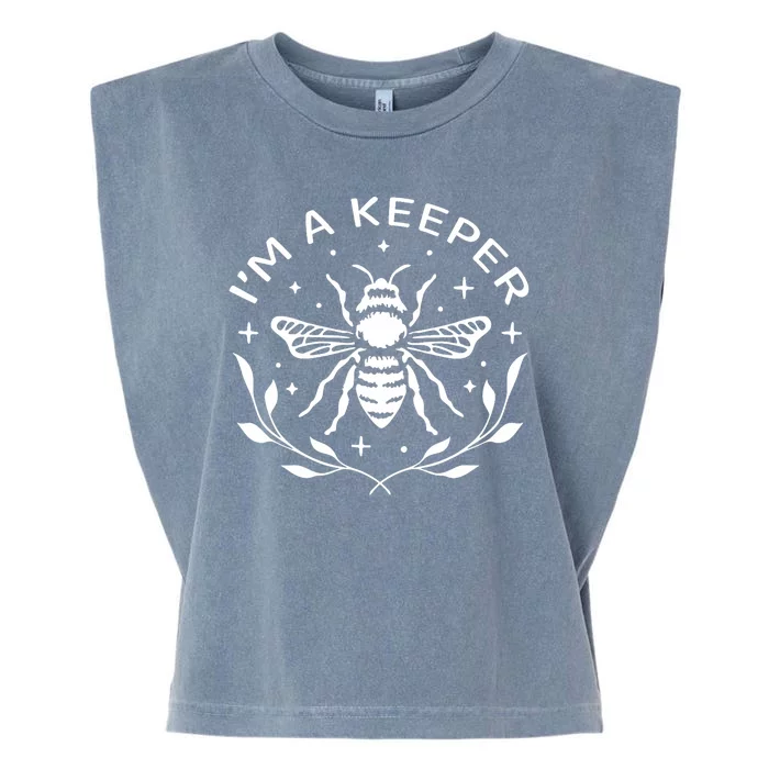 IM A Keeper Beekeeper Funny Garment-Dyed Women's Muscle Tee