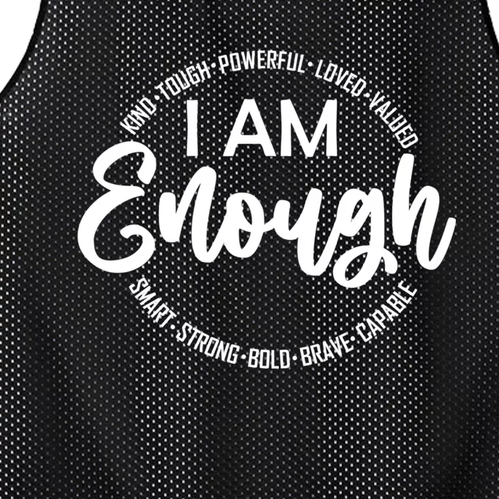 I Am Kind Enough Loved Inspirational Motivational Mesh Reversible Basketball Jersey Tank