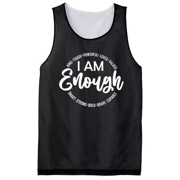 I Am Kind Enough Loved Inspirational Motivational Mesh Reversible Basketball Jersey Tank