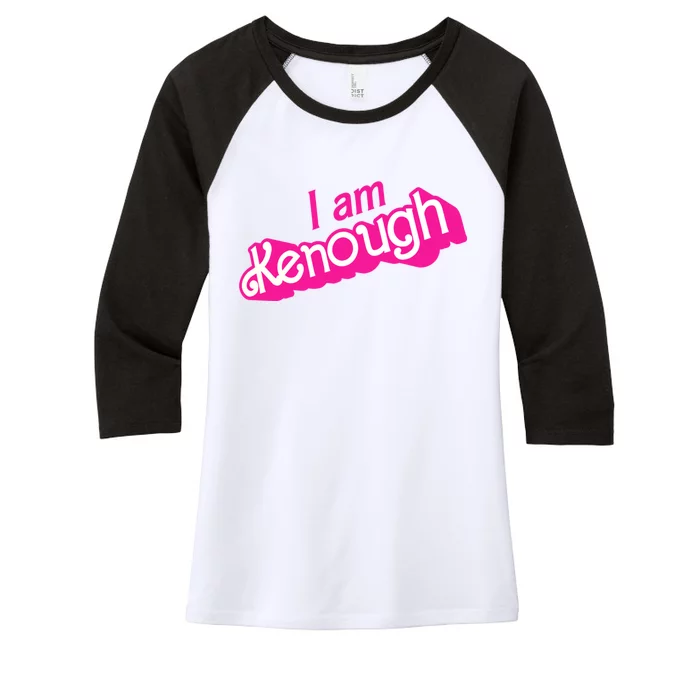 I Am Kenough Women's Tri-Blend 3/4-Sleeve Raglan Shirt