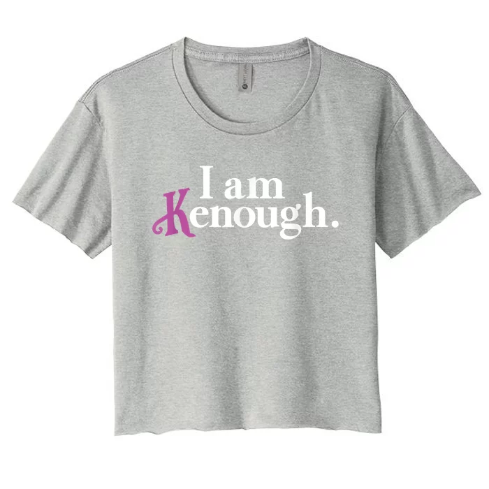 I Am Kenough Funny Colorful Women's Crop Top Tee